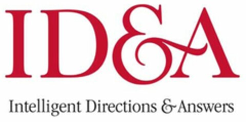 ID&A INTELLIGENT DIRECTIONS AND ANSWERS Logo (USPTO, 04/19/2012)