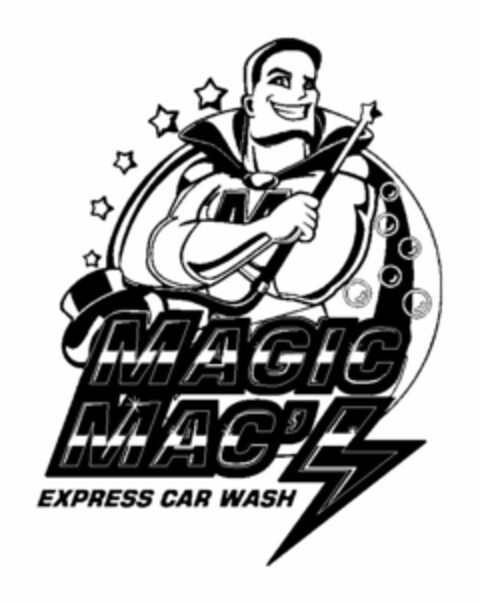MAGIC MAC'S EXPRESS CAR WASH Logo (USPTO, 28.01.2014)