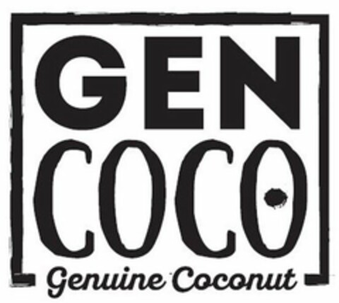 GEN COCO GENUINE COCONUT Logo (USPTO, 08/10/2017)