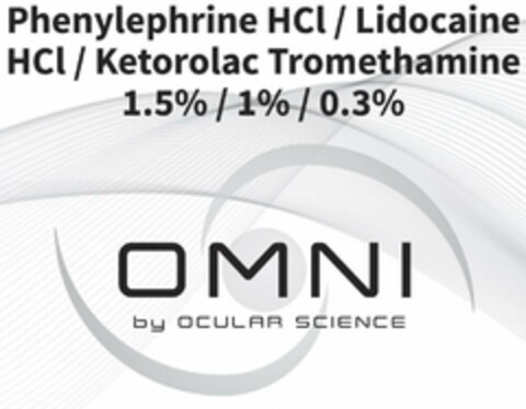 PHENYLEPHRINE HCL / LIDOCAINE HCL / KETOROLAC TROMETHAMINE 1.5% / 1% / 0.3% OMNI BY OCULAR SCIENCE Logo (USPTO, 01/29/2018)