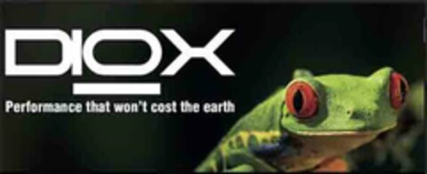 DIOX PERFORMANCE THAT WON'T COST THE EARTH Logo (USPTO, 03/24/2020)