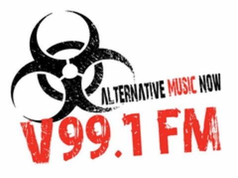 ALTERNATIVE MUSIC NOW V99.1 FM Logo (USPTO, 01/15/2010)