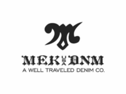 M MEK USA DNM A WELL TRAVELED DENIM CO Logo (USPTO, 05/06/2010)