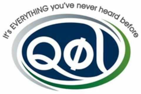 IT'S EVERYTHING YOU'VE NEVER HEARD BEFORE QØL Logo (USPTO, 10/12/2010)