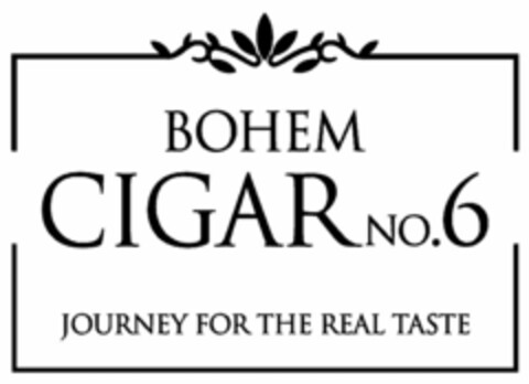 BOHEM CIGAR NO. 6 JOURNEY FOR THE REAL TASTE Logo (USPTO, 27.05.2011)
