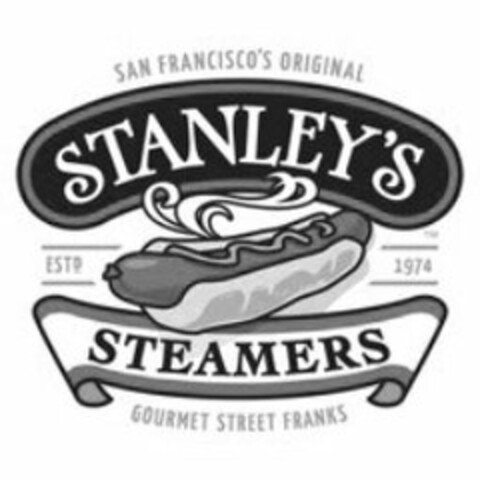 SAN FRANCISCO'S ORIGINAL STANLEY'S STEAMERS GOURMET STREET FRANKS ESTD. 1974 Logo (USPTO, 11.10.2011)