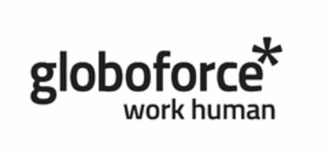 GLOBOFORCE WORK HUMAN Logo (USPTO, 11.01.2017)