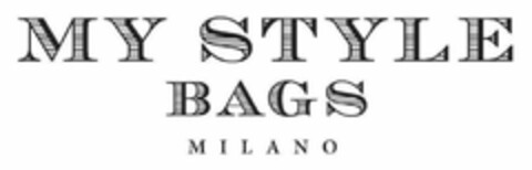 MY STYLE BAGS MILANO Logo (USPTO, 11/25/2019)