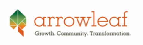 ARROWLEAF GROWTH. COMMUNITY. TRANSFORMATION. Logo (USPTO, 07/17/2020)