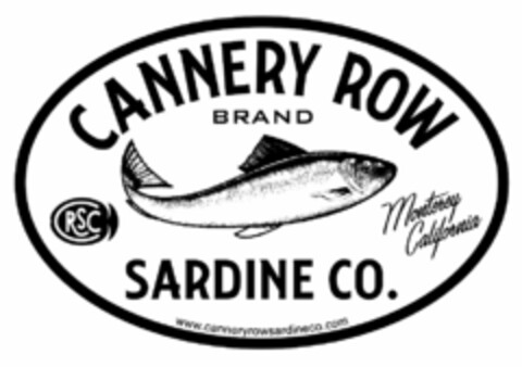 CANNERY ROW SARDINE CO. BRAND MONTEREY CALIFORNIA CRSC WWW.CANNERYROWSARDINECO.COM Logo (USPTO, 02.09.2009)