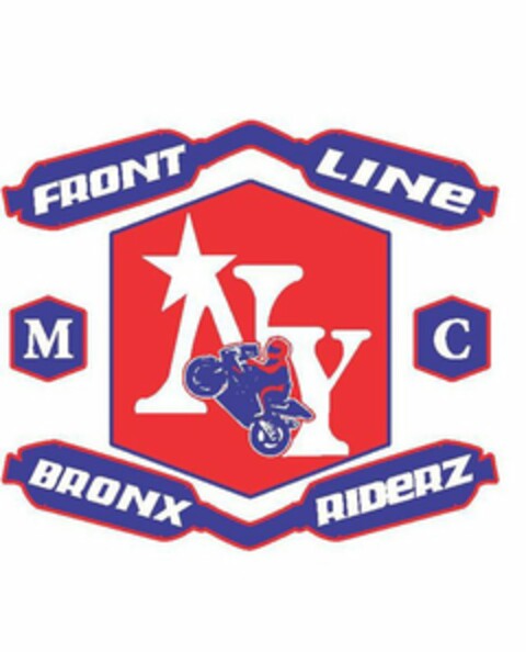 FRONT LINE BRONX RIDERZ NY M C Logo (USPTO, 11.03.2011)