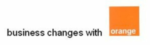 BUSINESS CHANGES WITH ORANGE Logo (USPTO, 04/05/2011)