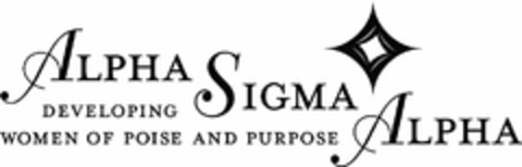 ALPHA SIGMA ALPHA DEVELOPING WOMEN OF POISE AND PURPOSE Logo (USPTO, 10/10/2011)