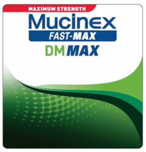 MAXIMUM STRENGTH MUCINEX FAST-MAX DM MAX Logo (USPTO, 12/15/2011)