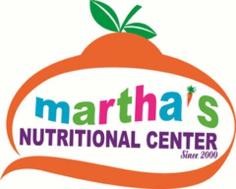 MARTHA'S NUTRITIONAL CENTER SINCE 2000 Logo (USPTO, 21.03.2012)