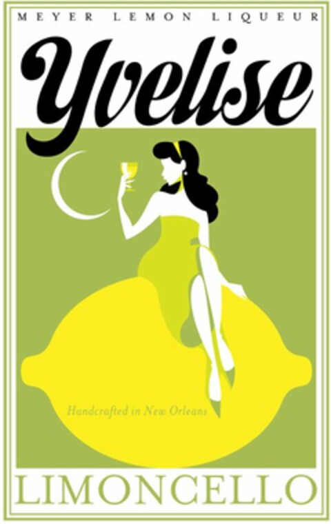 YVELISE LIMONCELLO, MEYER LEMON LIQUEUR HANDCRAFTED IN NEW ORLEANS Logo (USPTO, 20.02.2014)