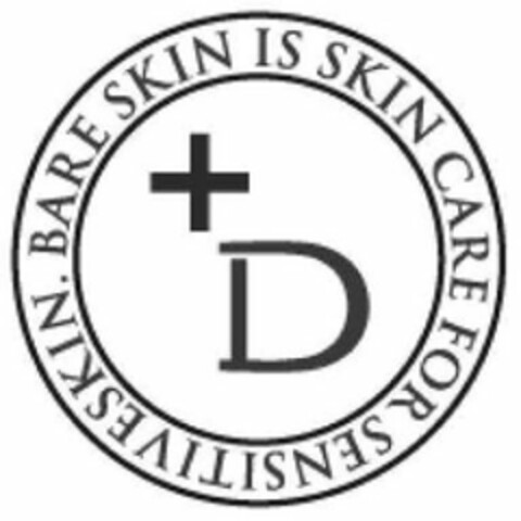 D+BARE SKIN IS SKIN CARE FOR SENSITIVE SKIN Logo (USPTO, 05/02/2018)