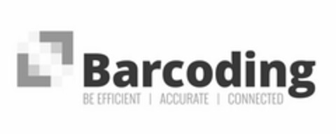 BARCODING BE EFFICIENT | ACCURATE | CONNECTED Logo (USPTO, 05/14/2019)