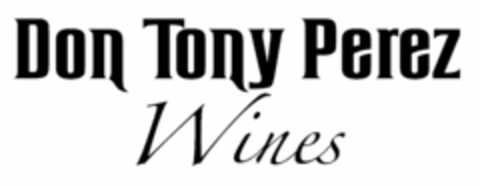 DON TONY PEREZ WINES Logo (USPTO, 03.07.2019)