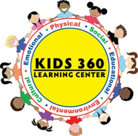 KIDS 360 LEARNING CENTER PHYSICAL SOCIAL EDUCATIONAL ENVIRONMENTAL CULTURAL EMOTIONAL Logo (USPTO, 18.09.2009)