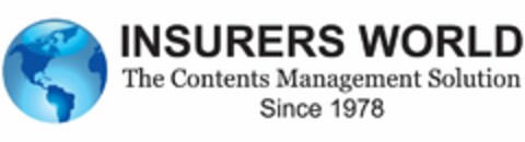 INSURERS WORLD THE CONTENTS MANAGEMENT SOLUTION SINCE 1978 Logo (USPTO, 11/17/2010)