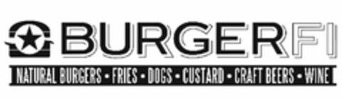 BURGERFI NATURAL BURGERS · FRIES · DOGS · CUSTARD · CRAFT BEERS · WINE Logo (USPTO, 11/18/2010)