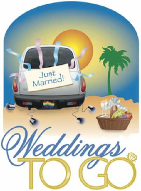 WEDDINGS TO GO JUST MARRIED! Logo (USPTO, 04/04/2011)