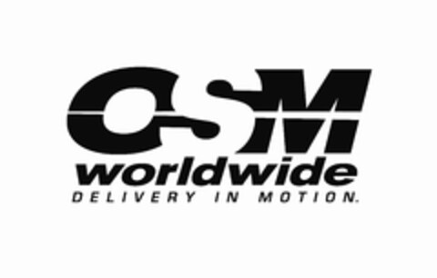 OSM WORLDWIDE DELIVERY IN MOTION. Logo (USPTO, 27.01.2012)