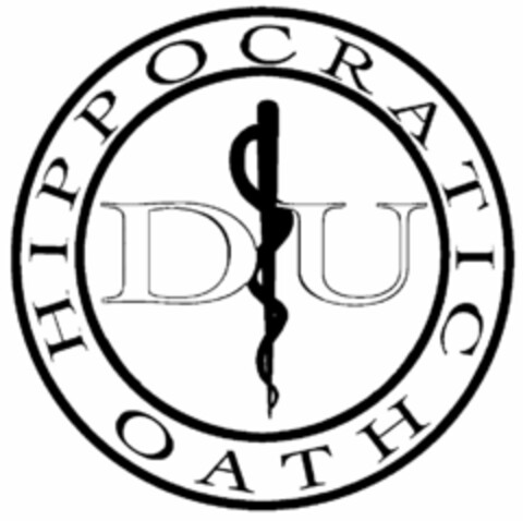 D U HIPPOCRATIC OATH Logo (USPTO, 24.07.2014)