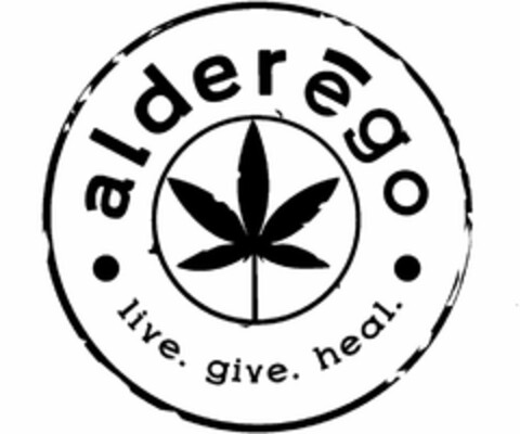 ALDEREGO LIVE. GIVE. HEAL. Logo (USPTO, 09.03.2015)