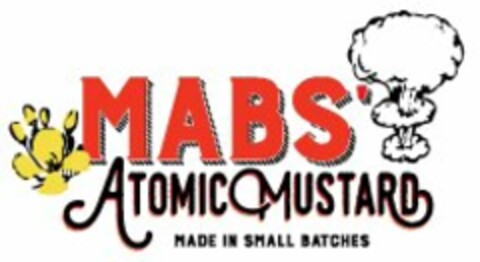 MABS' ATOMIC MUSTARD MADE IN SMALL BATCHES Logo (USPTO, 09/12/2016)