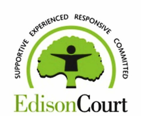 EDISONCOURT SUPPORTIVE EXPERIENCED RESPONSIVE COMMITTED Logo (USPTO, 06/25/2018)