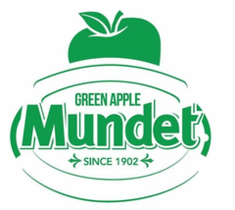 GREEN APPLE MUNDET SINCE 1902 Logo (USPTO, 08/10/2018)