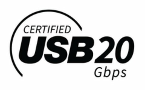CERTIFIED USB 20 GBPS Logo (USPTO, 08.08.2019)