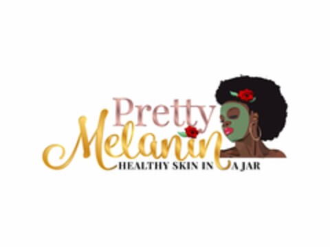 PRETTY MELANIN HEALTHY SKIN IN A JAR Logo (USPTO, 08/28/2020)