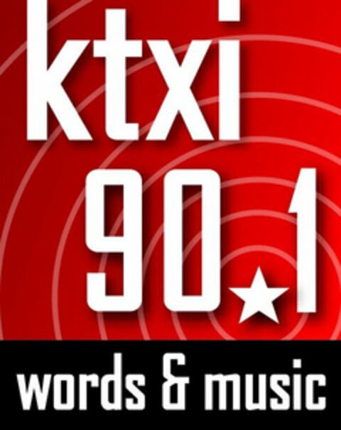 KTXI 90 1 WORDS & MUSIC Logo (USPTO, 03.02.2009)