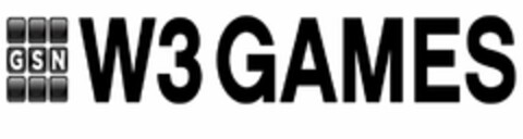 GSN W3 GAMES Logo (USPTO, 18.03.2009)