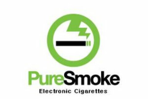 PURE SMOKE ELECTRONIC CIGARETTES Logo (USPTO, 02.06.2010)