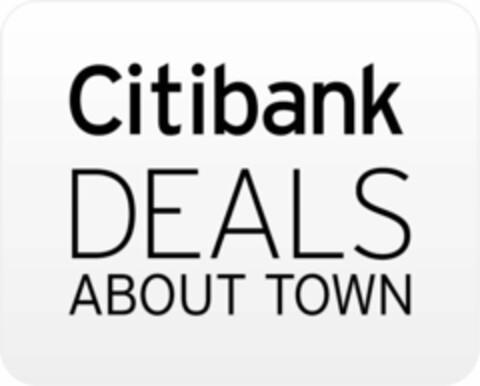 CITIBANK DEALS ABOUT TOWN Logo (USPTO, 06.01.2012)