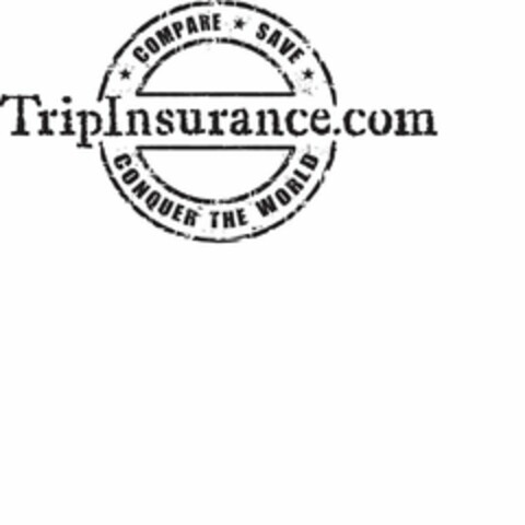 TRIPINSURANCE.COM COMPARE SAVE CONQUER THE WORLD Logo (USPTO, 27.04.2012)