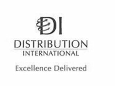 DI DISTRIBUTION INTERNATIONAL EXCELLENCE DELIVERED Logo (USPTO, 10/11/2012)