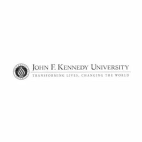 JOHN F. KENNEDY UNIVERSITY TRANSFORMING LIVES, CHANGING THE WORLD Logo (USPTO, 06/18/2014)