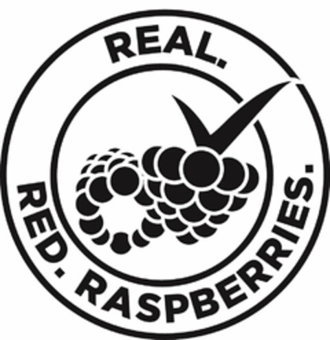 REAL. RED. RASPBERRIES. Logo (USPTO, 20.11.2015)