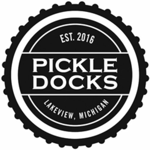 PICKLE DOCKS LAKEVIEW, MICHIGAN EST. 2016 Logo (USPTO, 21.01.2016)