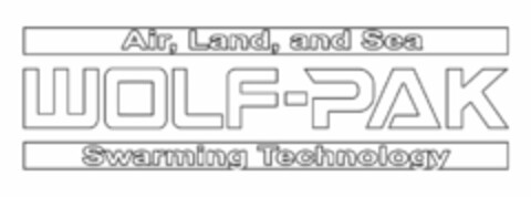 AIR, LAND, AND SEA WOLF-PAK SWARMING TECHNOLOGY Logo (USPTO, 04/08/2016)