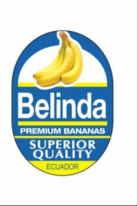 BELINDA PREMIUM BANANAS SUPERIOR QUALITY ECUADOR Logo (USPTO, 05.05.2016)