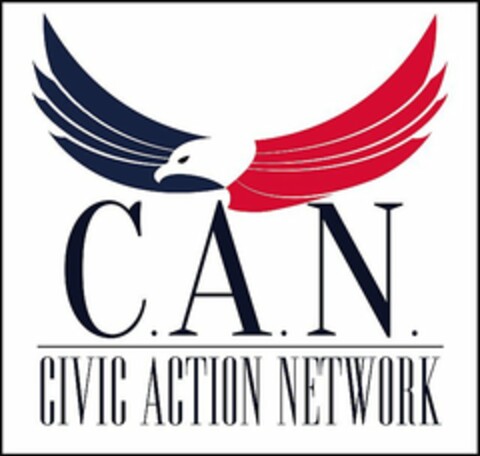 C.A.N CIVIC ACTION NETWORK Logo (USPTO, 03/28/2017)