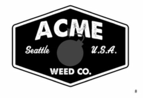 ACME WEED CO. SEATTLE U.S.A. Logo (USPTO, 04/13/2017)