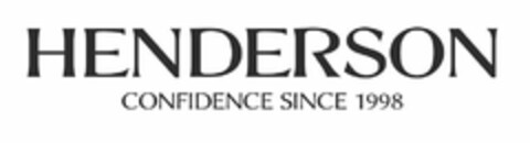 HENDERSON CONFIDENCE SINCE 1998 Logo (USPTO, 20.10.2017)