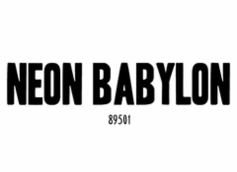 NEON BABYLON 89501 Logo (USPTO, 29.03.2018)